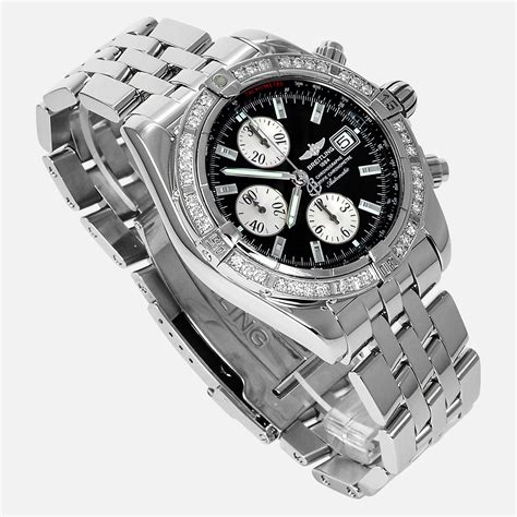 breitling chronomat evolution a13356 movement|Breitling a13356 diamond bezel.